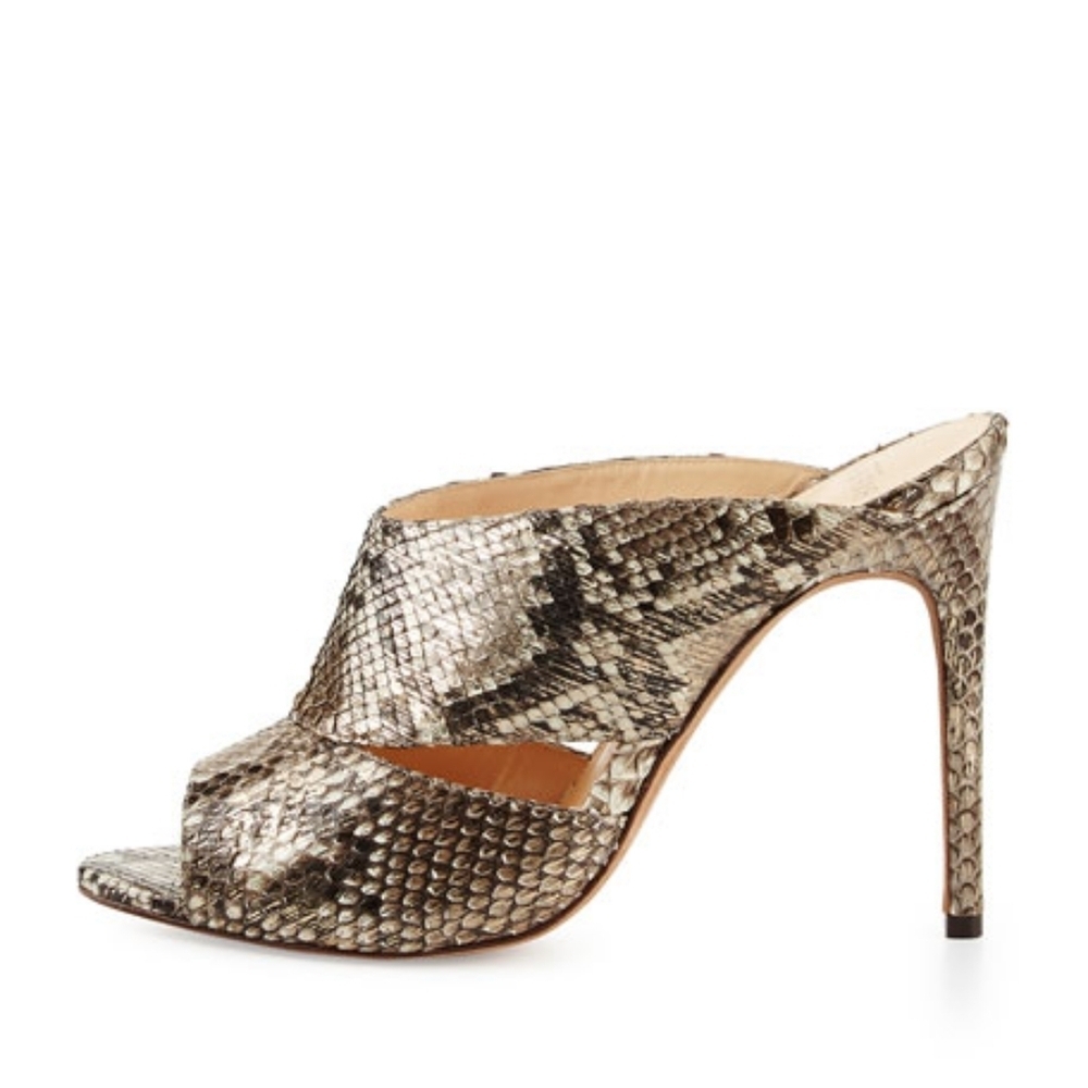 Alexandre Birman Latoya Metallic Python Mule - Picture 2 of 12
